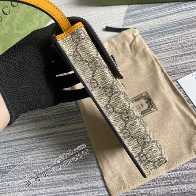 Gucci新款包包 古馳原廠牛皮G花面料三合一小挎包 Gucci經典之王系列鎖扣手機包 658229  ydg3292
